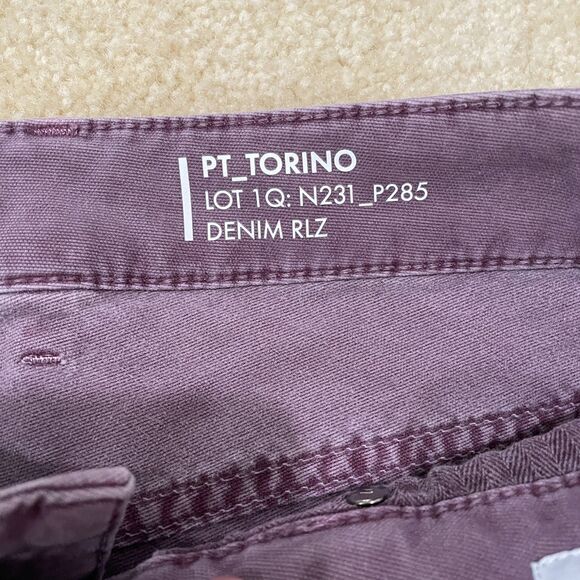 Retail $395 PT Torino NWT Purple Jazz Jean Mens Size 34 X 34 Denim Pants Stretch - Picture 9 of 12